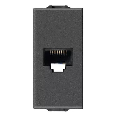 [TOM-VIM-09338.9.CM] TOMA DE CONECTOR RJ45 NETSAFE CAT 5E UTP 8 CONTACTOS ( TACO ) NEVE UP CARBON REF. 09338.9.CM VIMAR