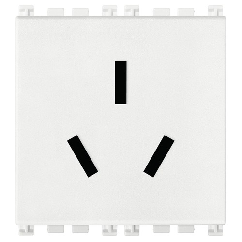 [TOM-VIM-19254.B] TOMA CORRIENTE 2P + T 20A 120-250V (220V) ( TACO ) ( PATA GALLINA ) ARKE REF. 19254.B MARCA VIMAR