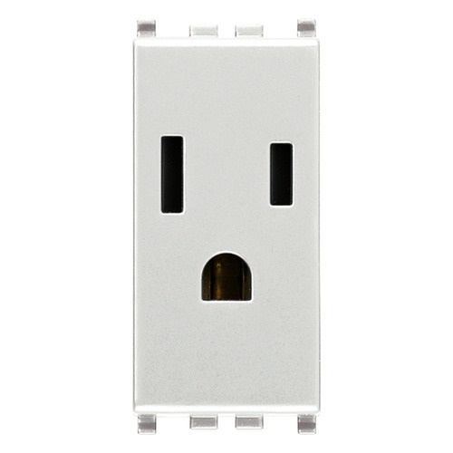 [TOM-VIM-20242.N] TOMACORRIENTE SENCILLO (TACO) SICURY 2P+TIERRA USA+SASO 15A 127V NEXT EIKON REF.20242.N MARCA VIMAR