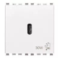 [TOM-VIM-20298.B] TOMA USB TIPO C UNIDAD (TACO) DE ALIMENTACION 30W 1MOD PD COLOR BLANCO SERIE EIKON REF.20298.B VIMAR