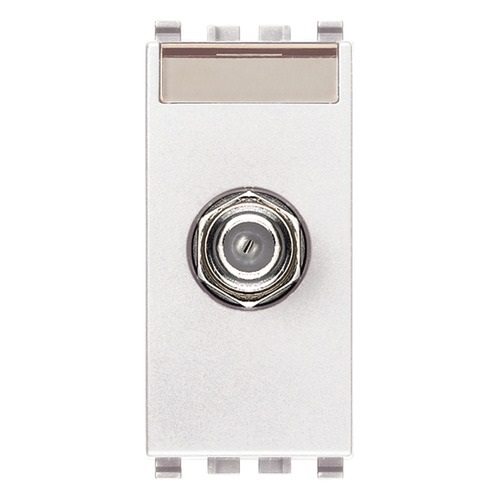 [TOM-VIM-20318.B] TOMA DE CONECTOR COAXIAL ( TACO ) TIPO F (IEC 60169-24) COLOR BLANCO EIKON REF. 20318.B MARCA VIMAR