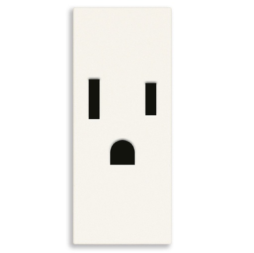 [TOM-VIM-30242.B] TOMACORRIENTE SENCILLO (TACO) SICURY 2P + T USA 15A 127V BLANCO SERIE LINEA REF. 30242.B MARCA VIMAR
