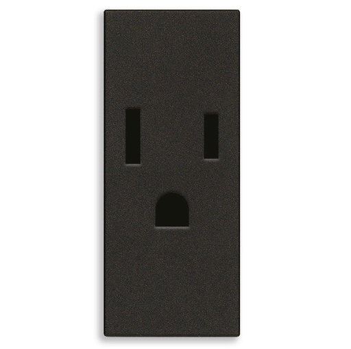 [TOM-VIM-30242.G] TOMACORRIENTE SENCILLO (TACO) SICURY 2P + T USA 15A 127V NEGRO SERIE LINEA REF. 30242.G MARCA VIMAR