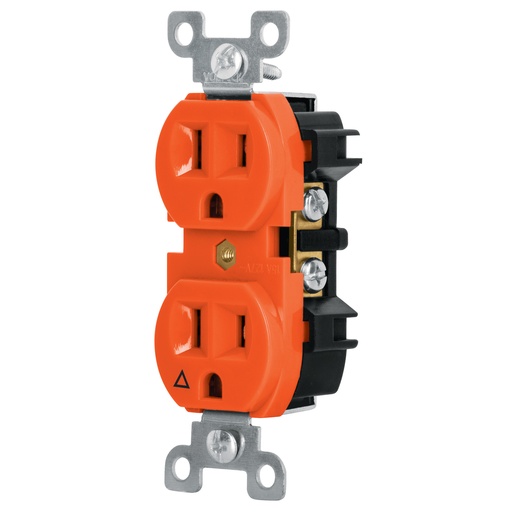 [TOM-VOL-46105] TOMACORRIENTE 270 DOBLE ALTA TEMP. 127V - 15 AMP COLOR NARANJA REF. 46105 MARCA VOLTECK