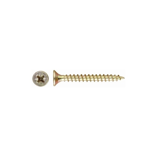 [TOR-AVI-3.5X15] TORNILLO PANEL POZI P/MADERA 3.5 MM X 15 CAB. PLANA AMARILLO UNIDAD REF.035.015.05 MARCA AVILA