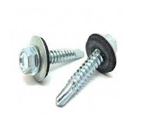 [TOR-HJ-EMP010] TORNILLO AUTORROSCANTE C/HEXGONAL 14 X 1" C/ARANDELA (BLISTER 20 UNDS) REF. EMP010 / 236710 MARCA HJ