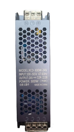 [TRA-LUX-300W-24V] TRANSFORMADOR DE ENERGIA 300 W 24 VDC 100 - 265 V 12 A MOD- XCD-300-24V MARCA LUXOLAR