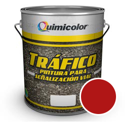 [TRA-QUI-TRAFEM030-1] PINTURA TRAFICO COLOR ROJO 1 GL REF. TRAFEM030-1 MARCA QUIMICOLOR