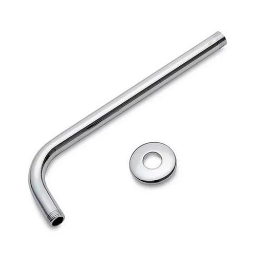 [TUB-BAR-DUC.05.03] TUBO DE DUCHA PARA REGADERA LARGO DE 40 CM REDONDO CEPILLADO REF. DUC.05.03 MARCA BARI