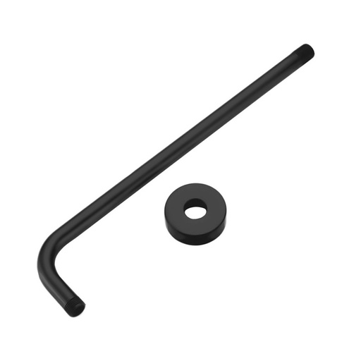 [TUB-BAR-DUC.05.09] TUBO DE DUCHA PARA REGADERA LARGO DE 40 CM REDONDO NEGRO REF. DUC.05.09 MARCA BARI