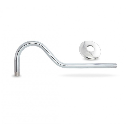 [TUB-BEL-GRI-1946] TUBO DE DUCHA PARA REGADERA LARGO CROMADO C/ ROSETA MOD. CISNE REF. GRI-1946 MARCA BELT-G