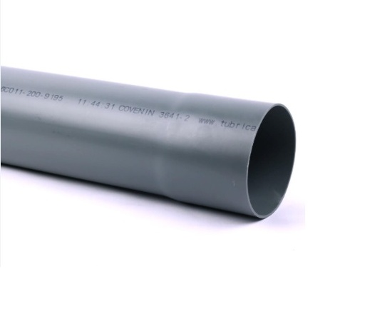 [TUB-UNI-T261236] TUBO EDC 4" X 6 MTS C X E NORMA ELECTRICIDAD DE CARACAS COLOR NEGRO MARCA UNITECA