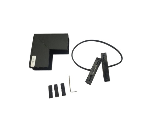 [UNI-LUM-LUM-291] UNION CONECTOR ANGULO EN TECHO / PARED METAL NEGRO P/RIEL TRACK LIGHT 110 V REF.LUM-291 LUMIND