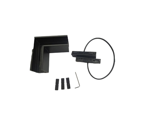 [UNI-LUM-LUM-292] UNION CONECTOR ANGULO EN TECHO METAL NEGRO P/RIEL TRACK LIGHT 110 V REF.LUM-292 LUMIND
