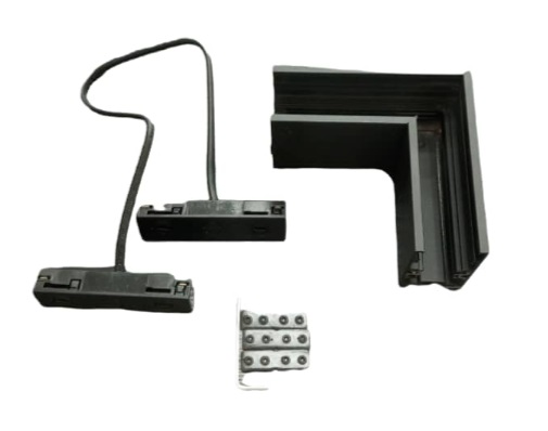 [UNI-LUX-LUX.U2] UNION CONECTOR ANGULO EN TECHO METAL NEGRO P/RIEL TRACK LIGHT 110V REF. LUX-GP-YG33-LY MARCA LUXOLAR