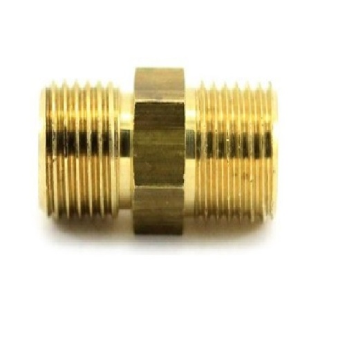 [UNI-VEN-1181] UNIÓN DE LATON P / MANGUERA ACETILENO DIAM. MANG X DIAM. MANG. 1/4X1/4" REF. D03-V-08X08 MARCA VENEP