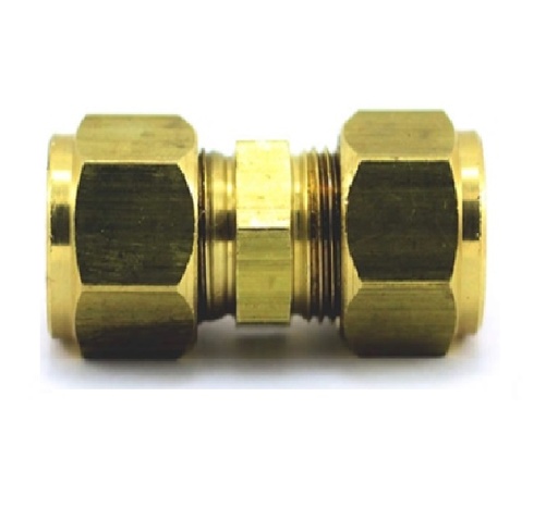 [UNI-VEN-321] UNION DE COMPRESIÓN DE LATON DIAM. TUBO X DIAM. TUBO 1/8X1/8" REF. 62-FV-04X04 MARCA VENEPRO