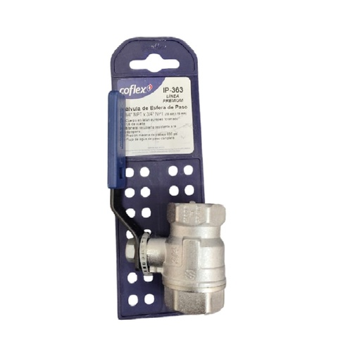 [VAL-COF-IP-363] VALVULA DE BOLA LATON CROMADO 3/4" REF. IP-363 MARCA COFLEX