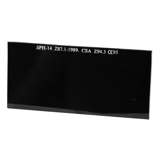 [VID-WEL-2002301] VIDRIO PARA CARETA RECTANGULAR COLOR NEGRO N°11 REF. 2002301 MARCA WELDTECH