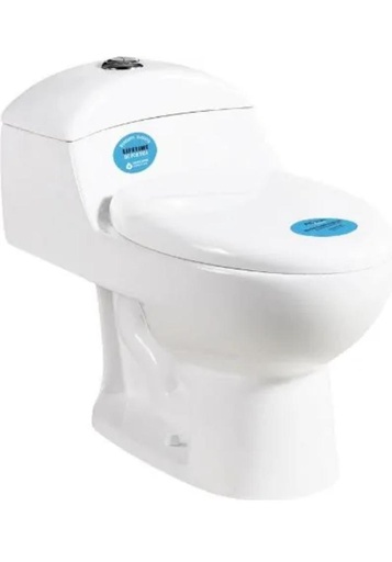 [WC-AQU-RONCO] WC SANITARIO ONE PIECE TANQUE BAJO MOD. RONCO BLANCO REF. 000004 COD. 03-12-027 MARCA AQUA NUOVA