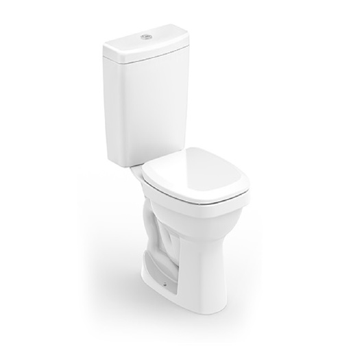 [WC-CEL-CE-WC0014] WC LIKE BLANCO / TANQUE DOBLE DESCARGA PUSH BUTTON ARRIBA+TAPA ASIENTO+CANILLA 181106 MARCA CELITE