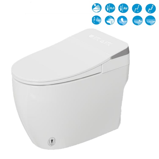 [WC-UNI-SAN-111] WC SANITARIO INTELIGENTE ONE PIECE ELONGADO CON ASIENTO COLOR BLANCO REF. SAN-111 MARCA UNIQUE