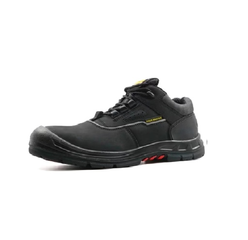 [ZAP-TIG-TH003-T.42] ZAPATO DE CUERO TALLA 42 SUELA POLIU. S/PUNTERA PIEL NOBUCK NEGRO REF.TH003 MARCA RU2S TIGER MASTER