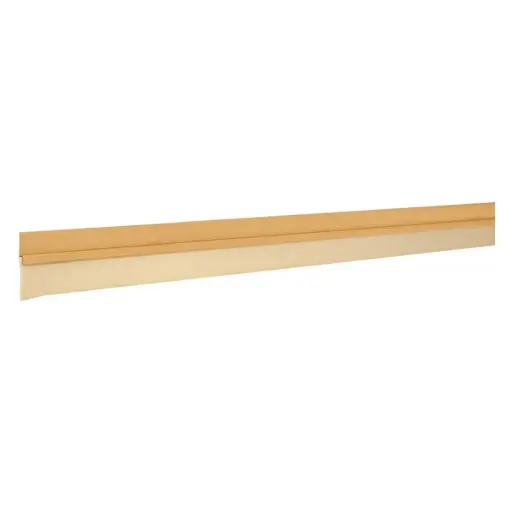 [ZOC-HER-43032] ZOCALO / PARABICHO / TAPA POLVO DE ALUMINIO P/PUERTAS 1 MTS X 2.2CM DORADO REF. 43032 MARCA HERMEX